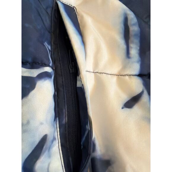 Nubyen Cropped Puffer Ski Jacket Women's Small Blue Marble Revolve Wintercore - Picture 7 of 7